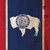 US States Wyoming Distressed Flag Cornhole Vinyl Wrap