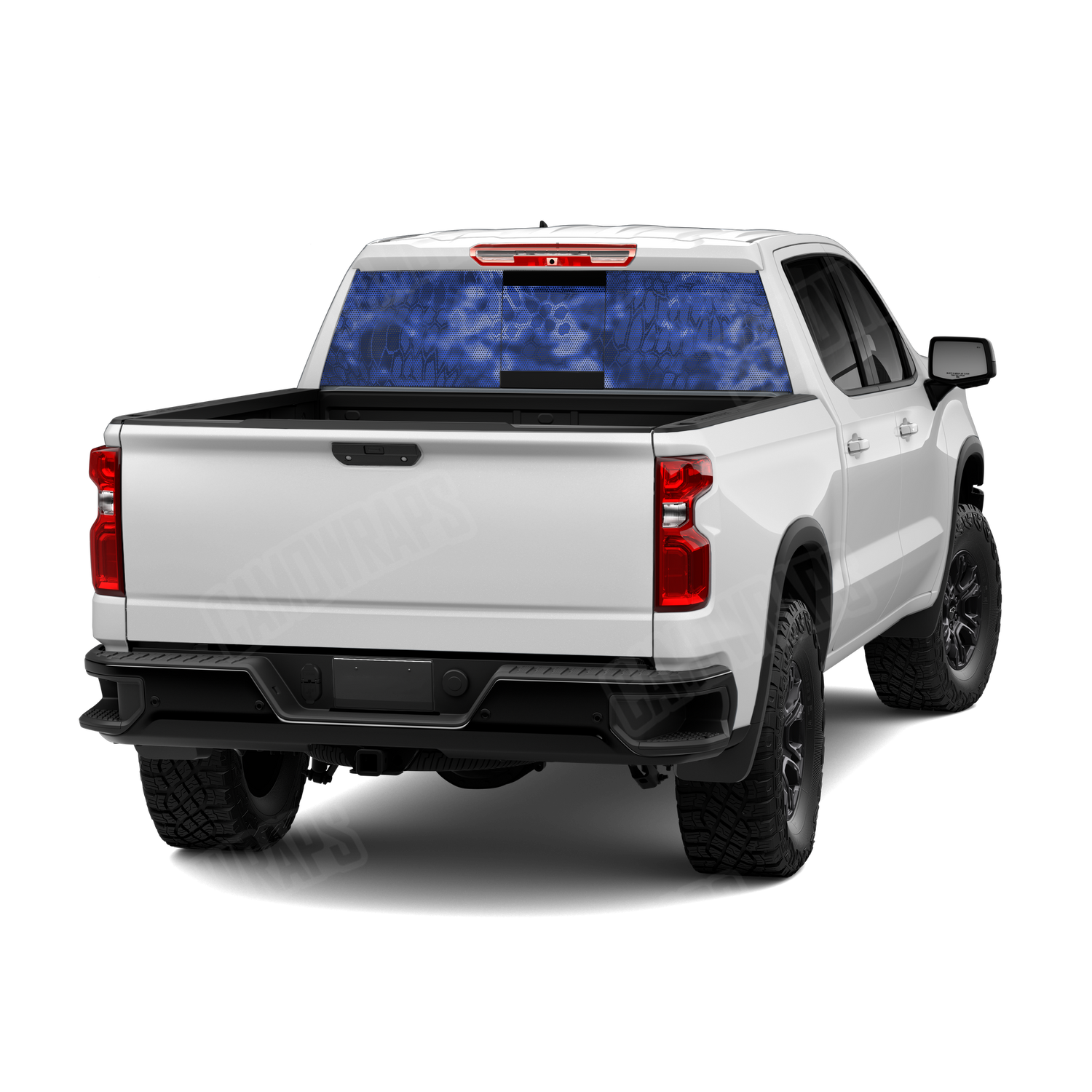 Kryptek Blue Camo Rear Window Graphic