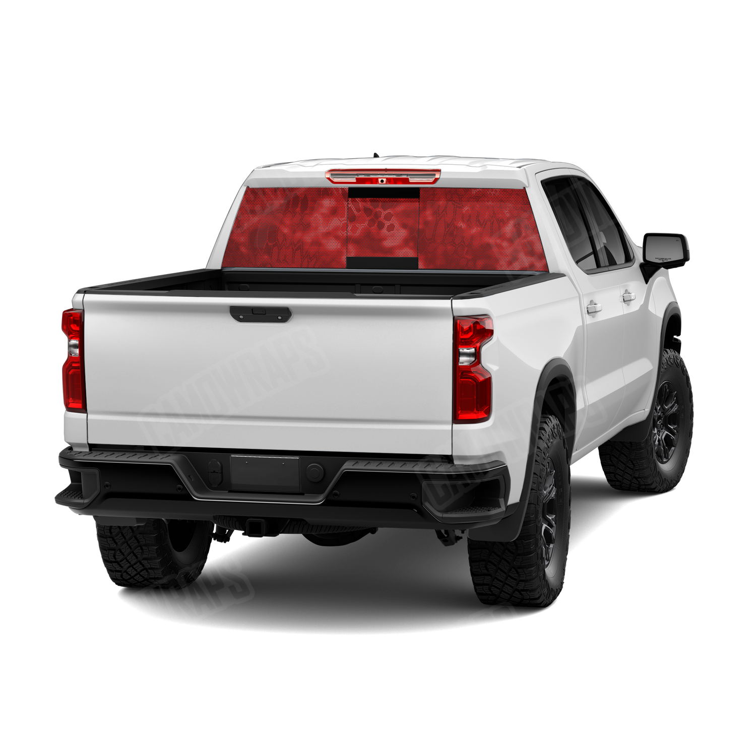 Kryptek Red Camo Rear Window Graphic