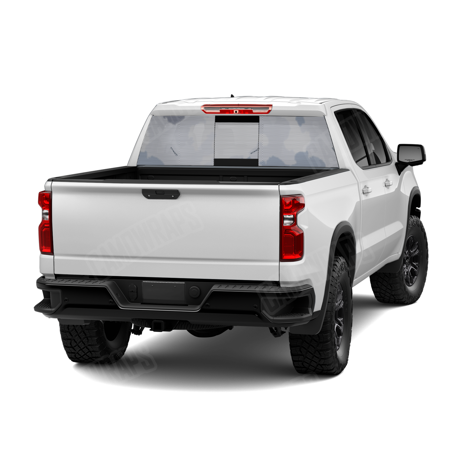 Large Nemesis Snow Tundra Camo Rear Window Graphic