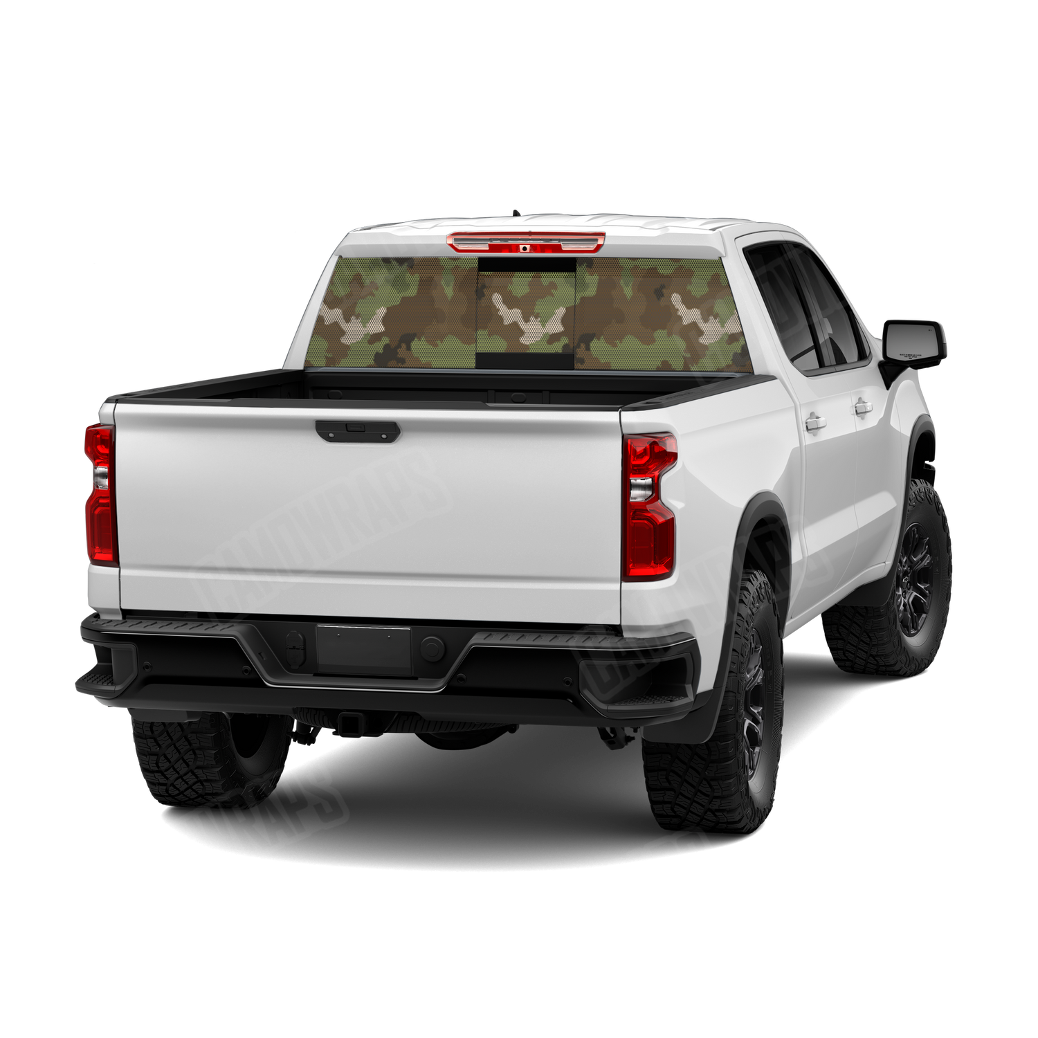 Nemesis Woodlands Wolf Camo Rear Window Graphic