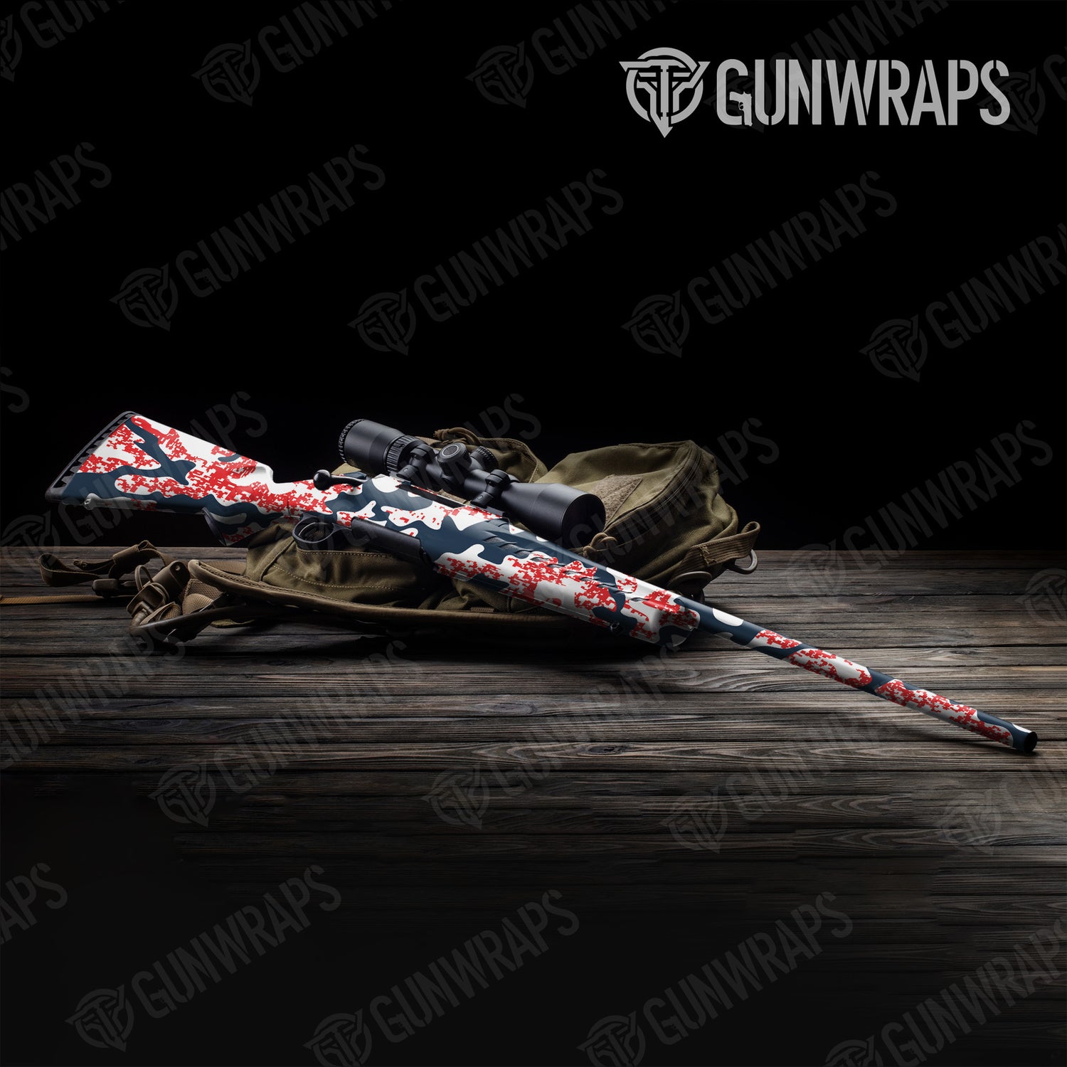 Rifle Compound America Camo Gun Skin Vinyl Wrap