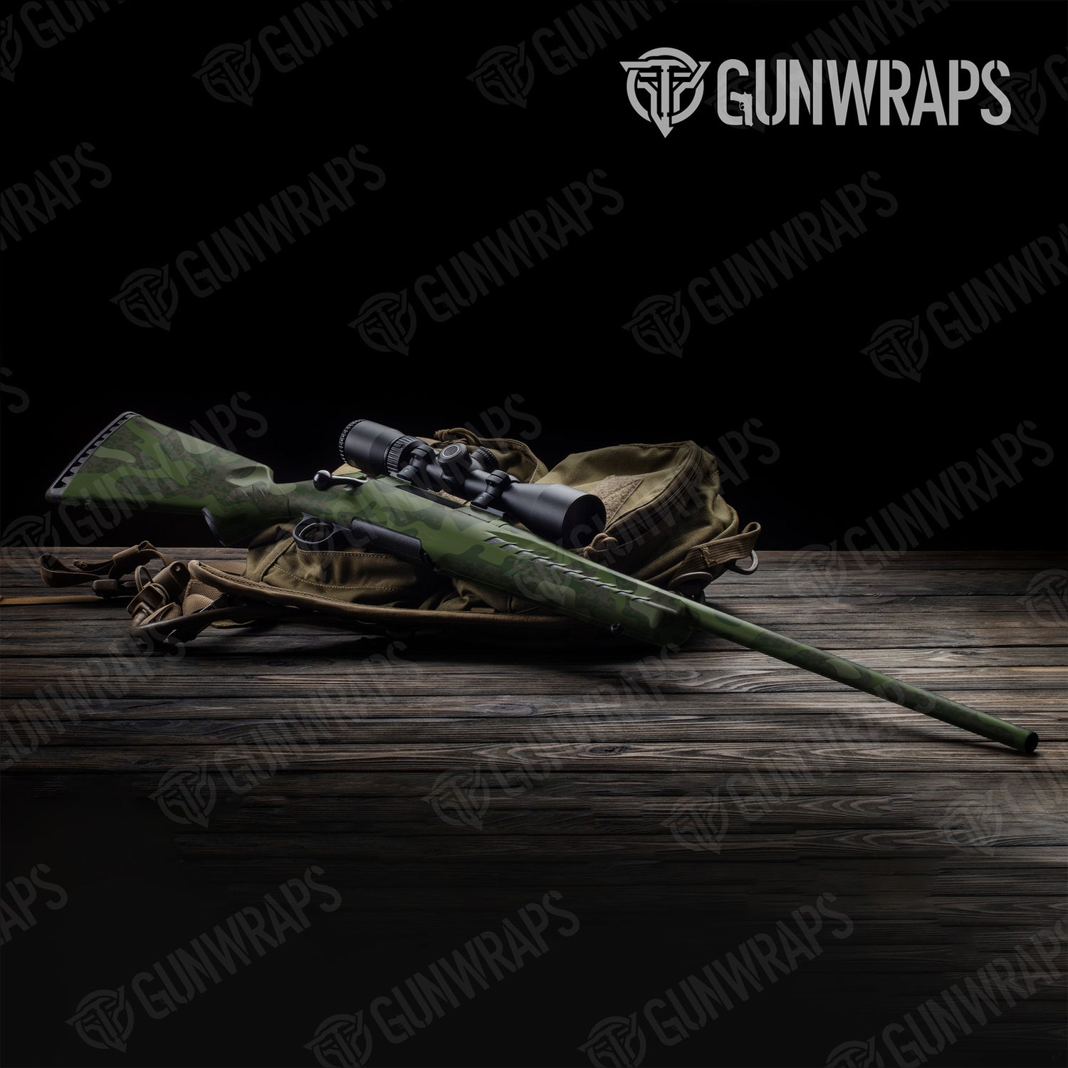 Rifle Compound Army Dark Green Camo Gun Skin Vinyl Wrap