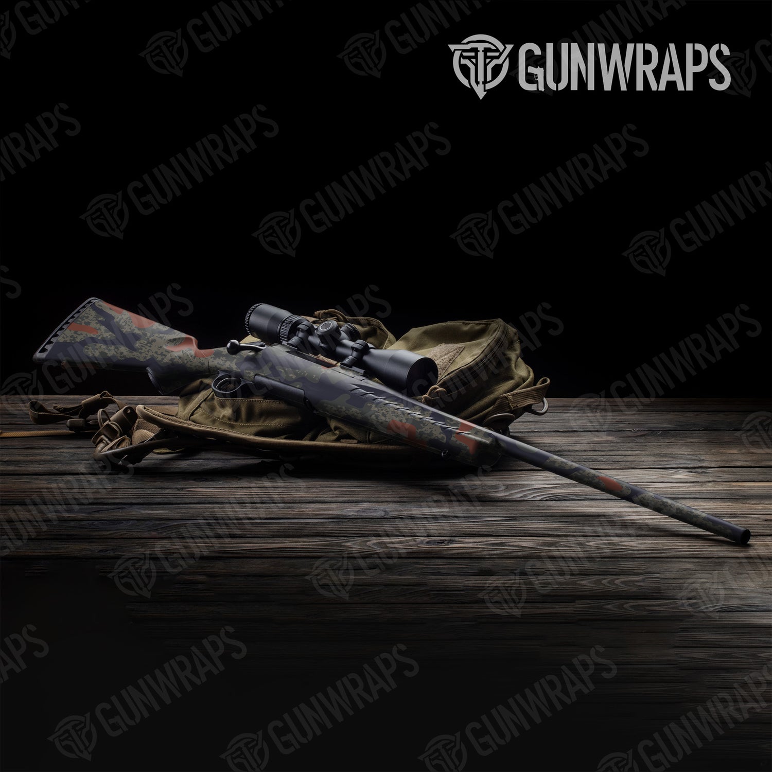 Rifle Compound Blue Copper Camo Gun Skin Vinyl Wrap