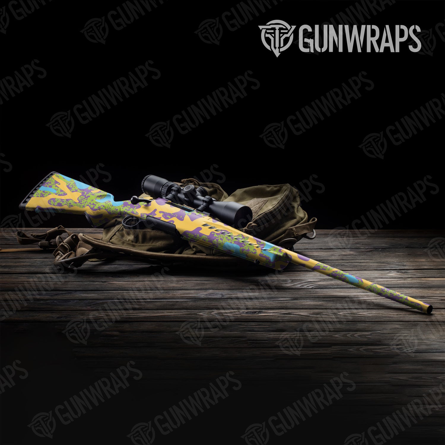 Rifle Compound Carnival Camo Gun Skin Vinyl Wrap