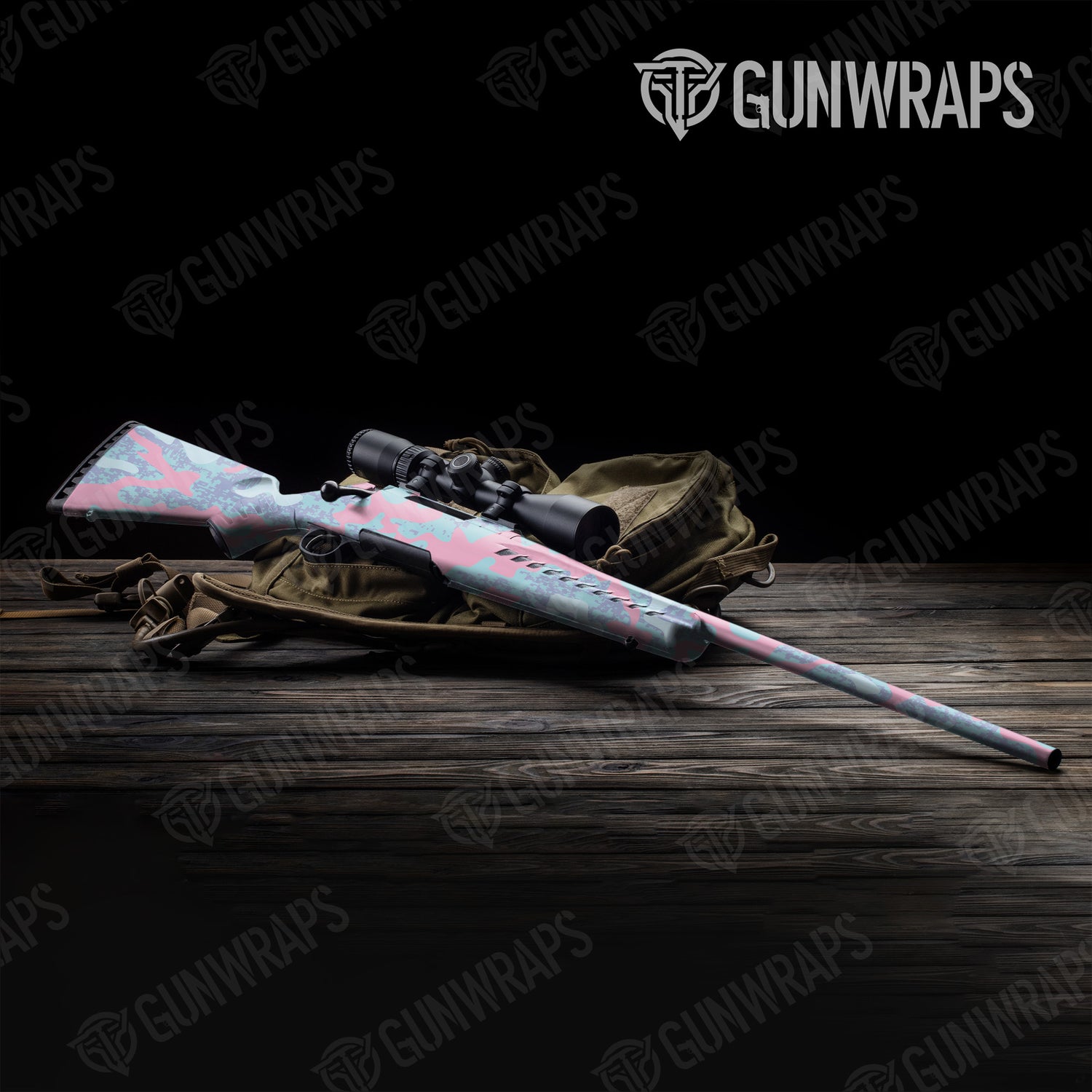 Rifle Compound Cotton Candy Camo Gun Skin Vinyl Wrap