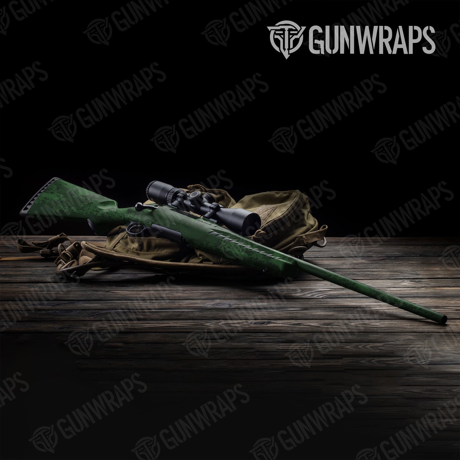 Rifle Compound Elite Green Camo Gun Skin Vinyl Wrap