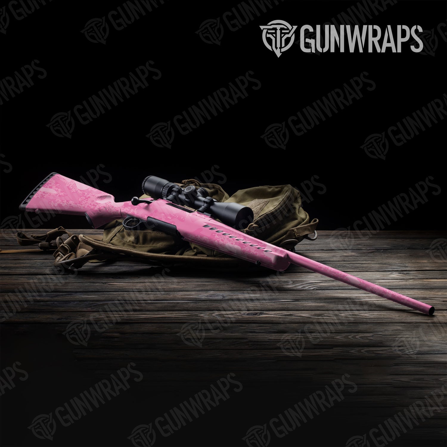 Rifle Compound Elite Pink Camo Gun Skin Vinyl Wrap