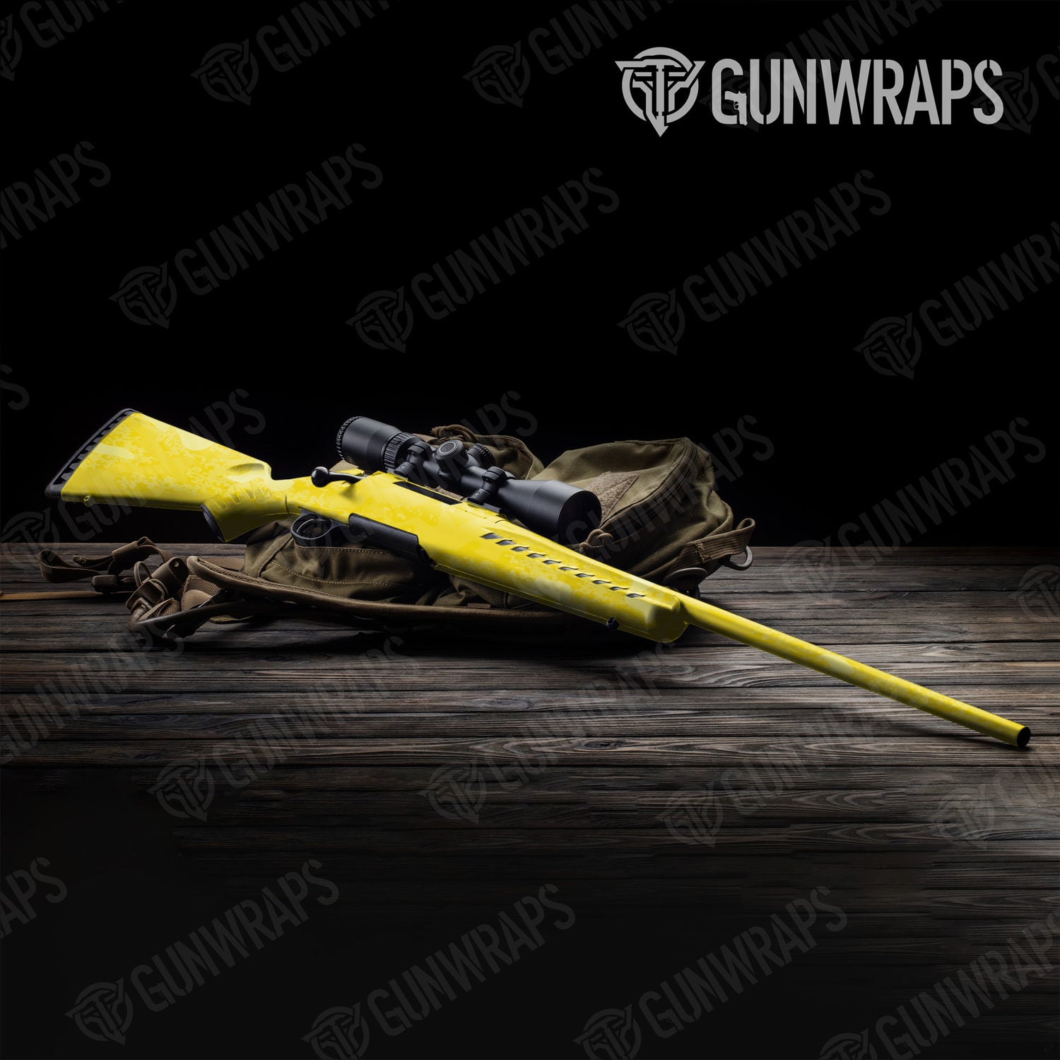 Rifle Compound Elite Yellow Camo Gun Skin Vinyl Wrap