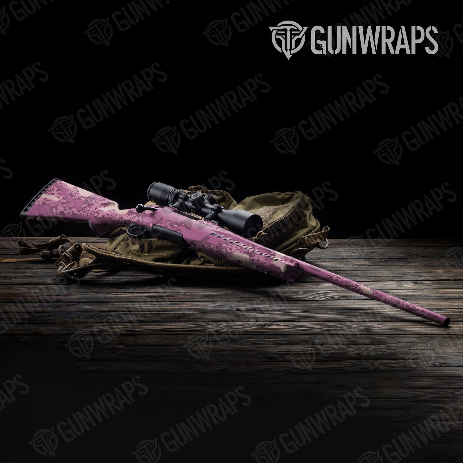 Rifle Compound Floral Camo Gun Skin Vinyl Wrap