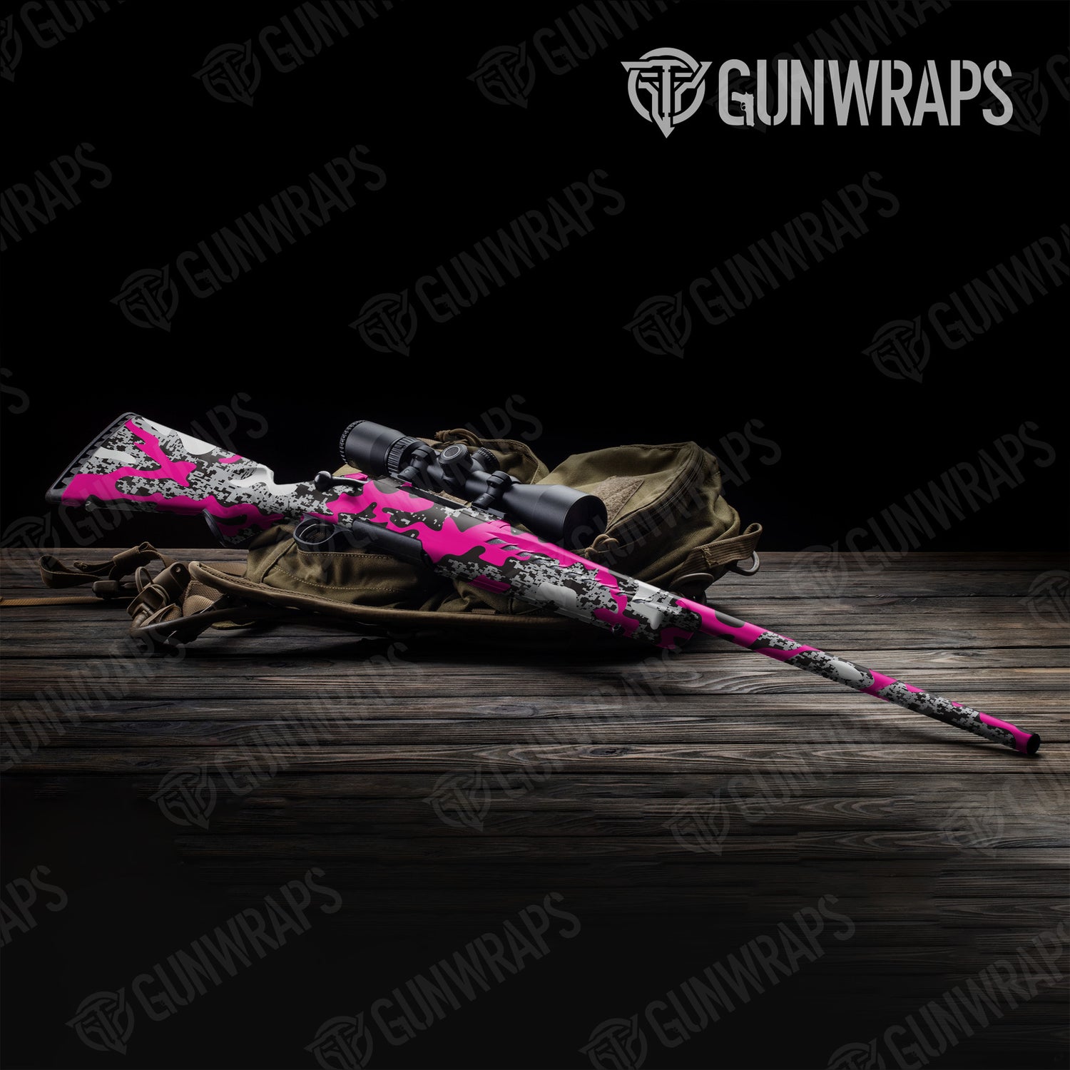 Rifle Compound Magenta Tiger Camo Gun Skin Vinyl Wrap