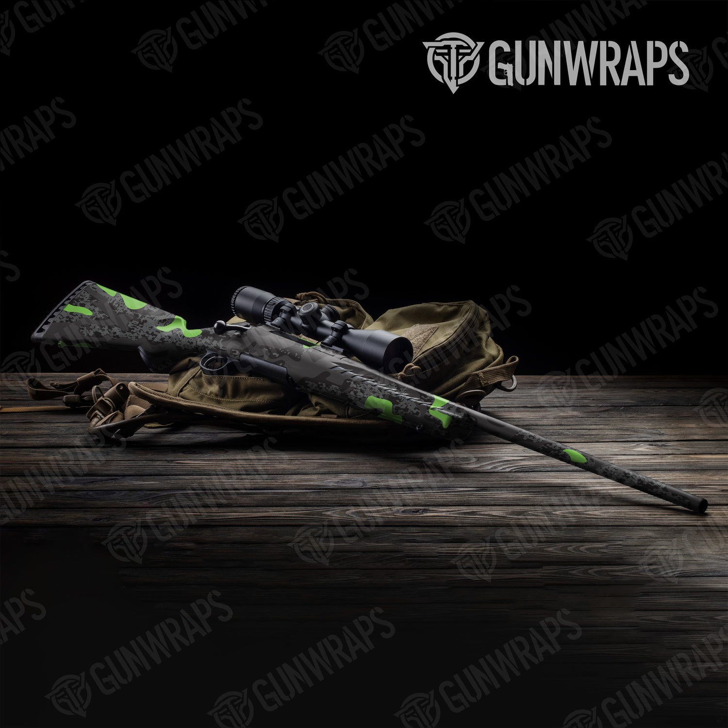 Rifle Compound Metro Green Camo Gun Skin Vinyl Wrap