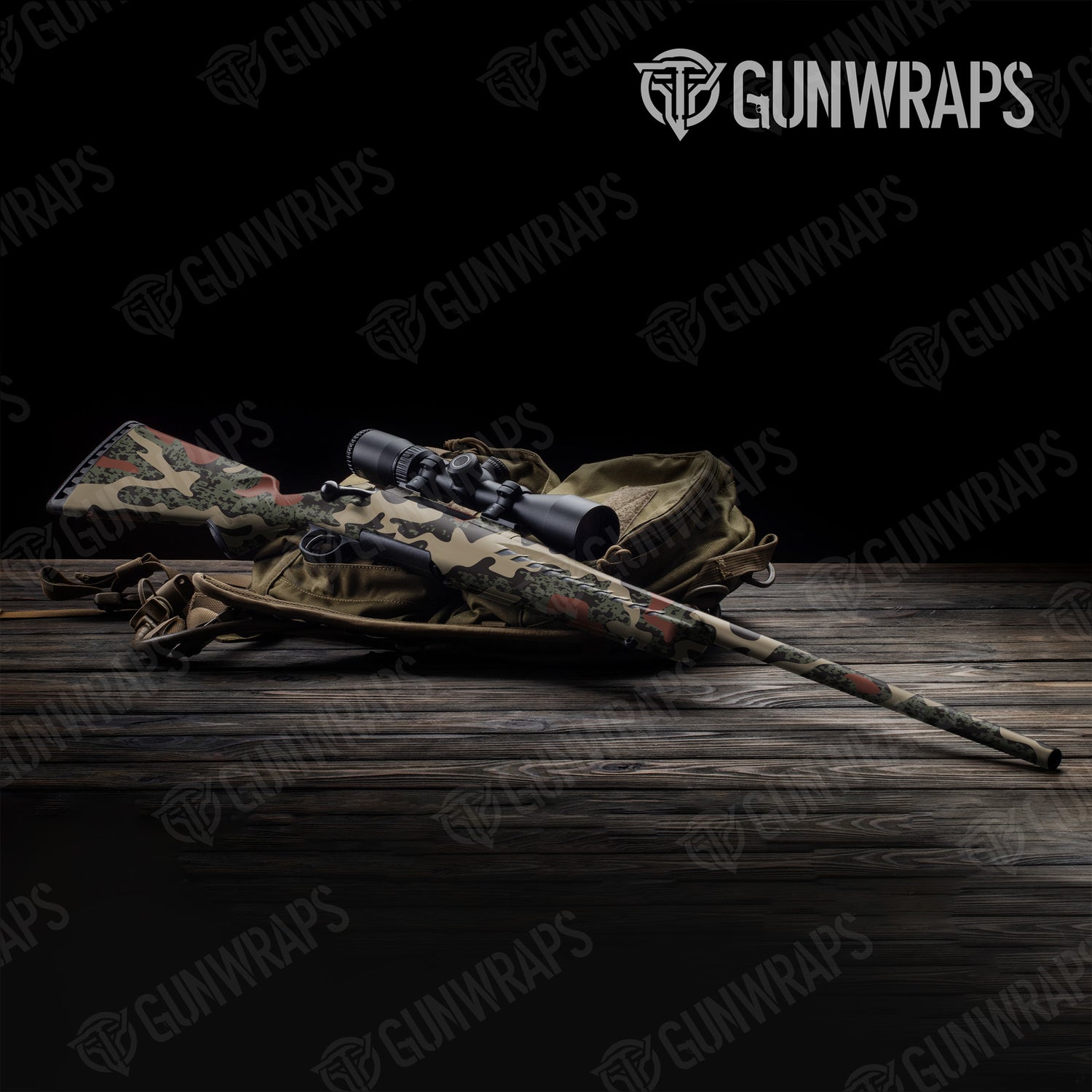 Rifle Compound Militant Copper Camo Gun Skin Vinyl Wrap