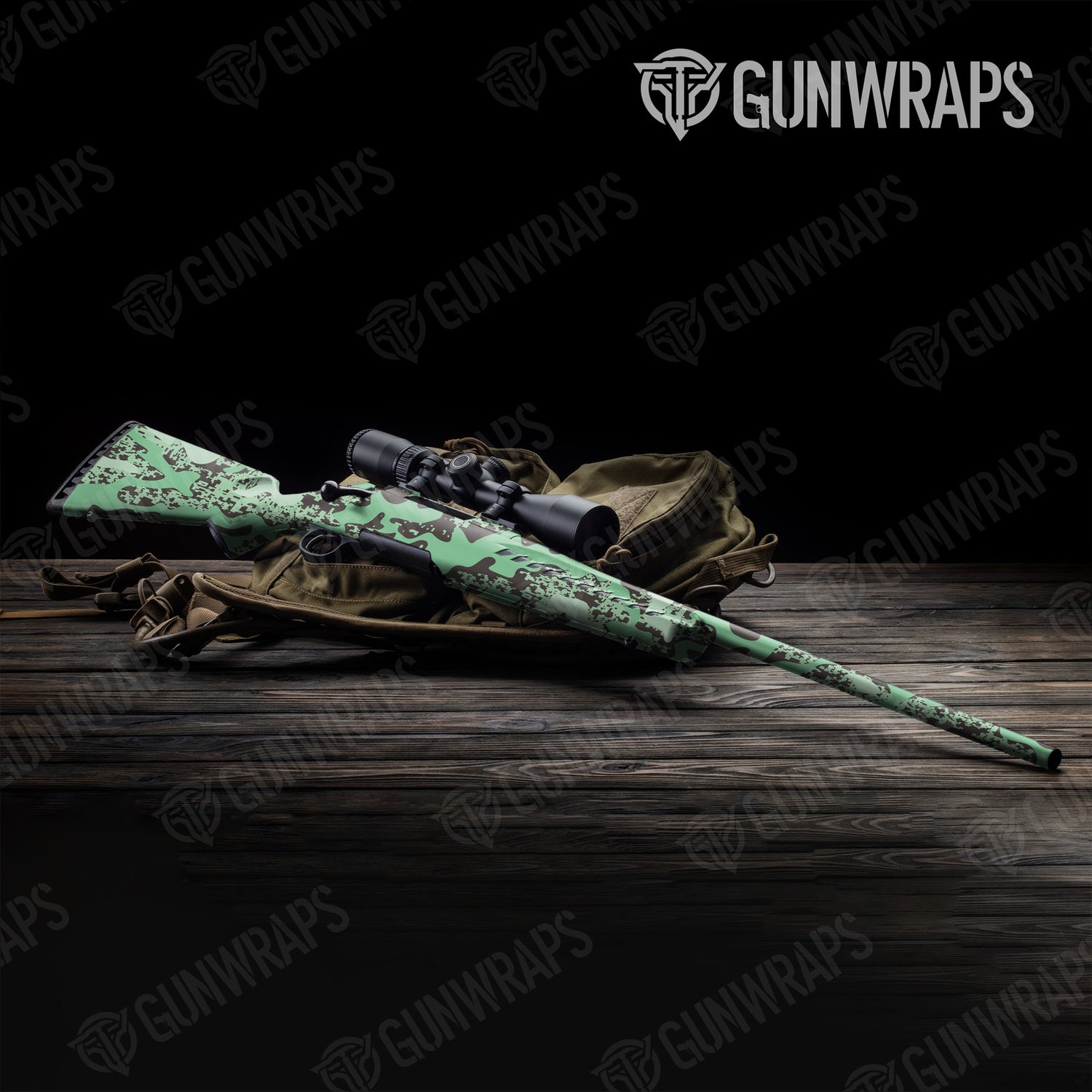 Rifle Compound Mint Chocolate Chip Camo Gun Skin Vinyl Wrap