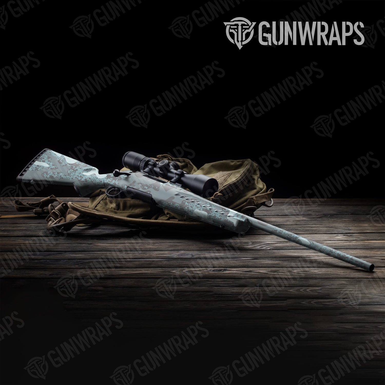 Rifle Compound Overcast Camo Gun Skin Vinyl Wrap