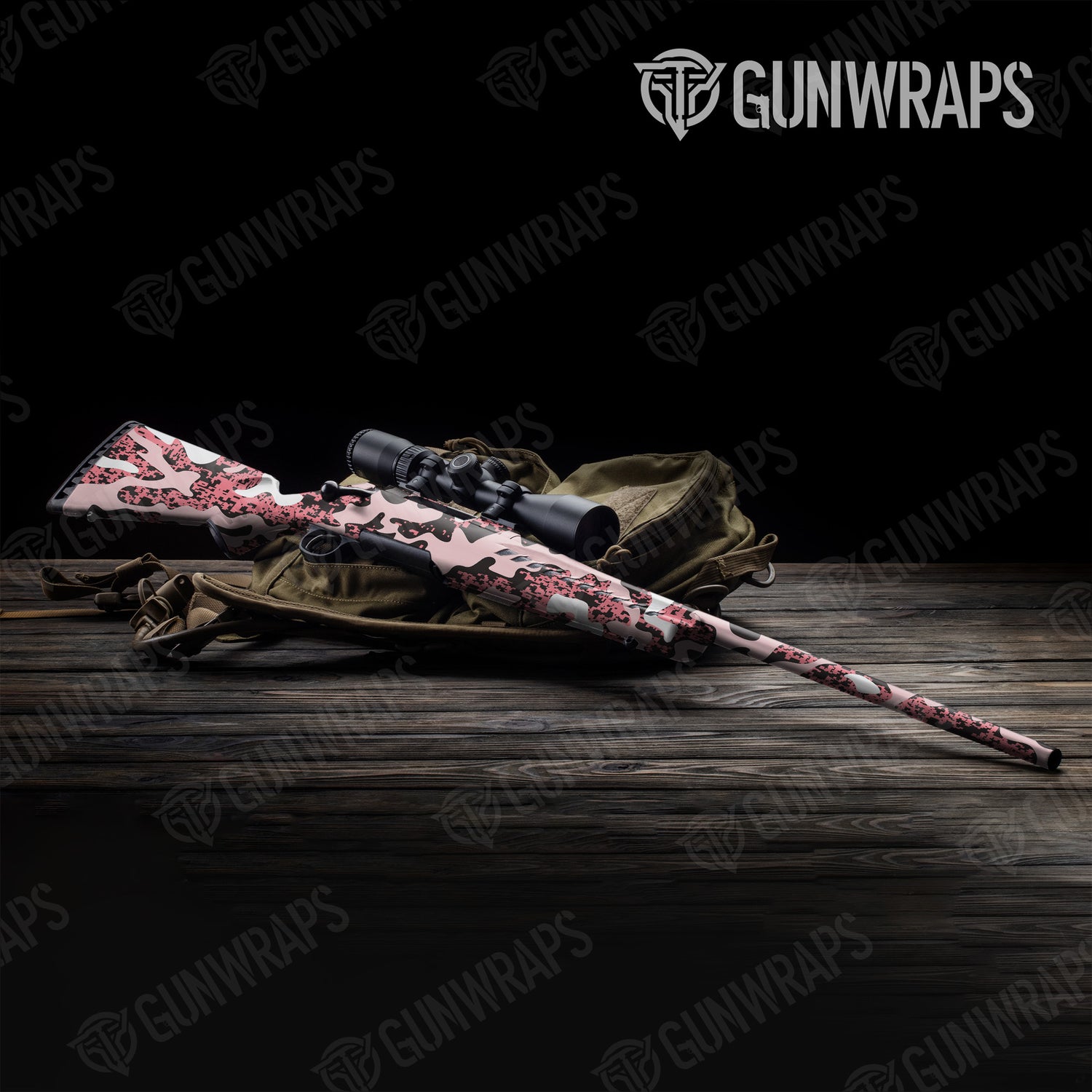 Rifle Compound Pink Camo Gun Skin Vinyl Wrap