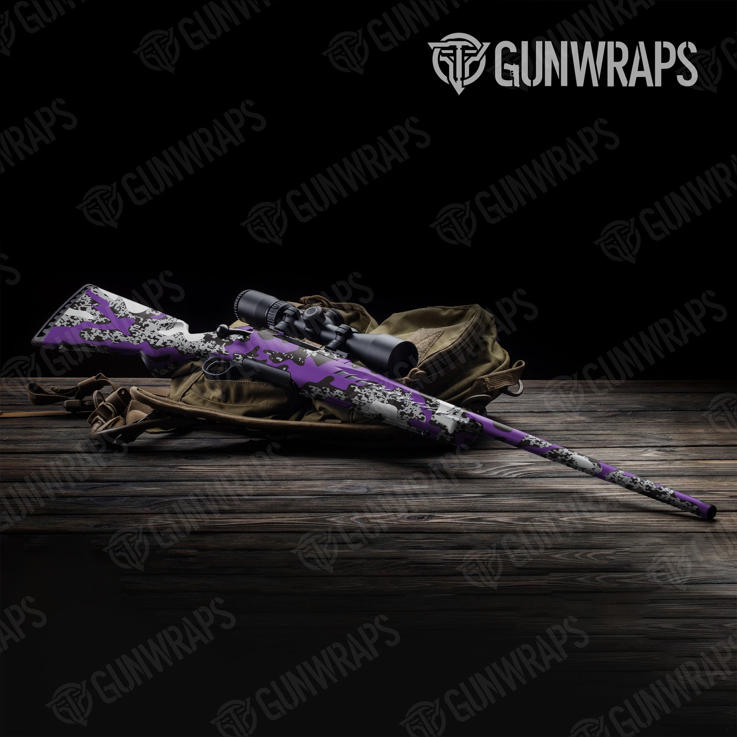 Rifle Compound Purple Tiger Camo Gun Skin Vinyl Wrap