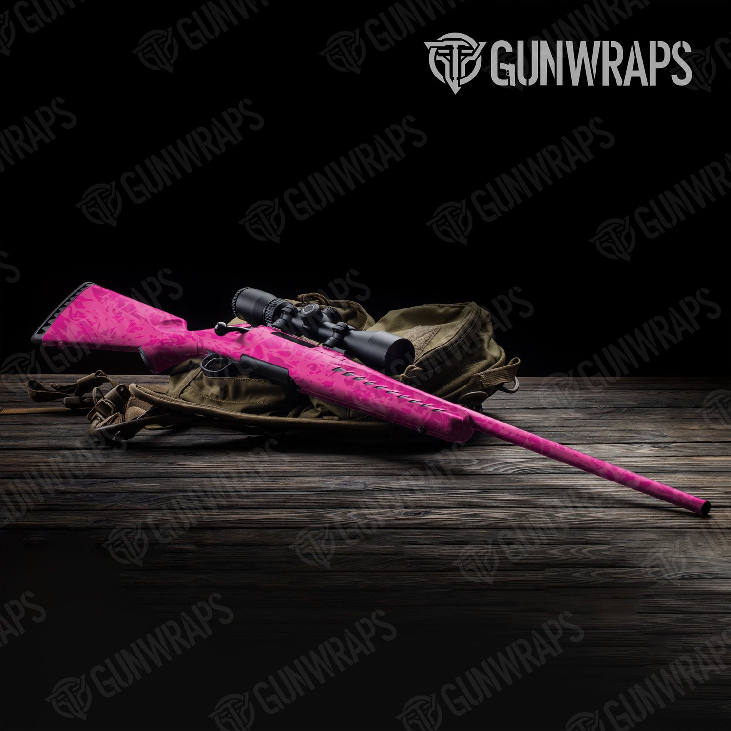 Rifle Crystal Elite Magenta Camo Gun Skin Vinyl Wrap