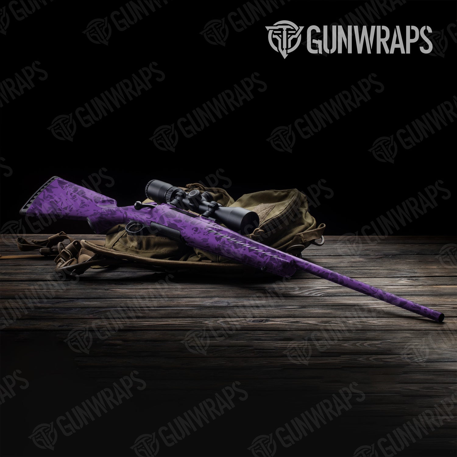 Rifle Crystal Elite Purple Camo Gun Skin Vinyl Wrap