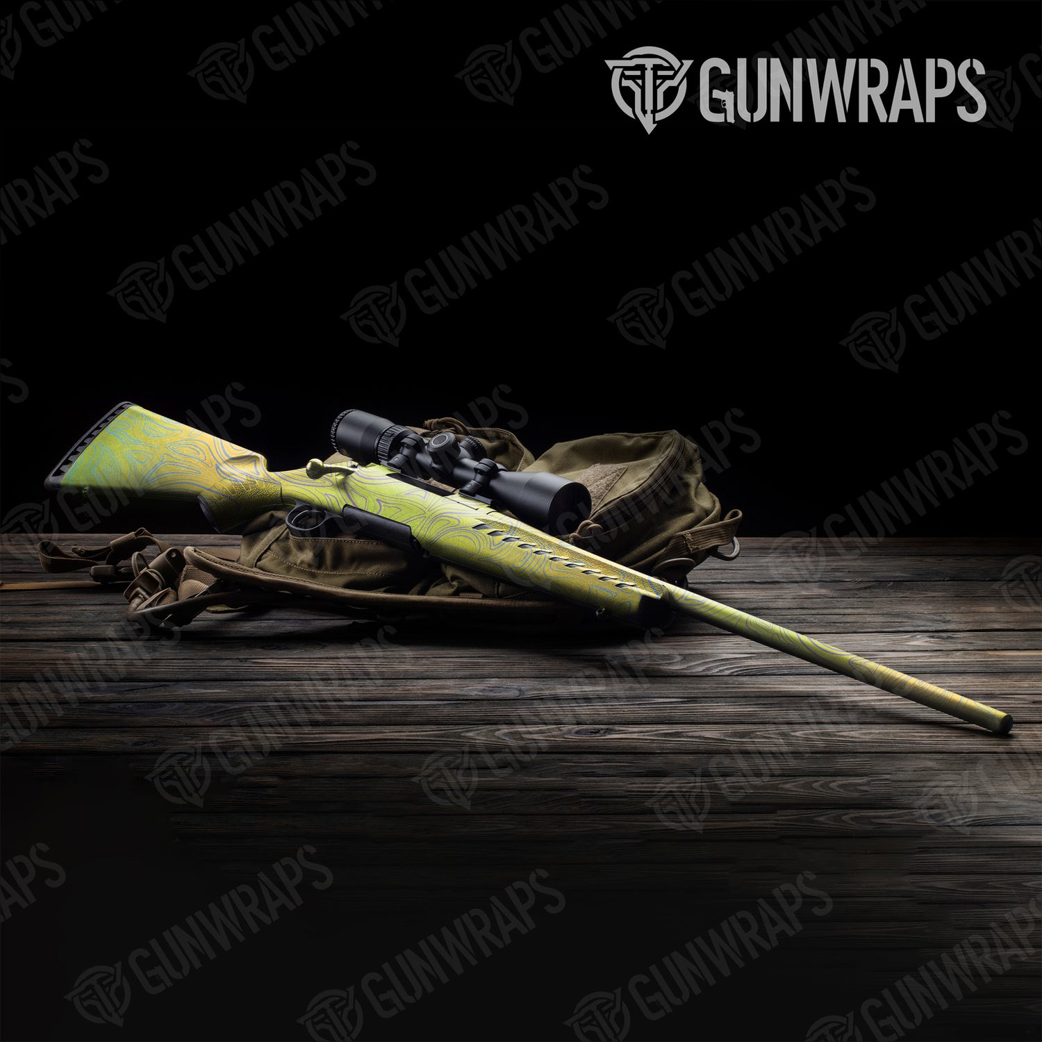 Rifle Damascus Carnival Camo Gun Skin Vinyl Wrap