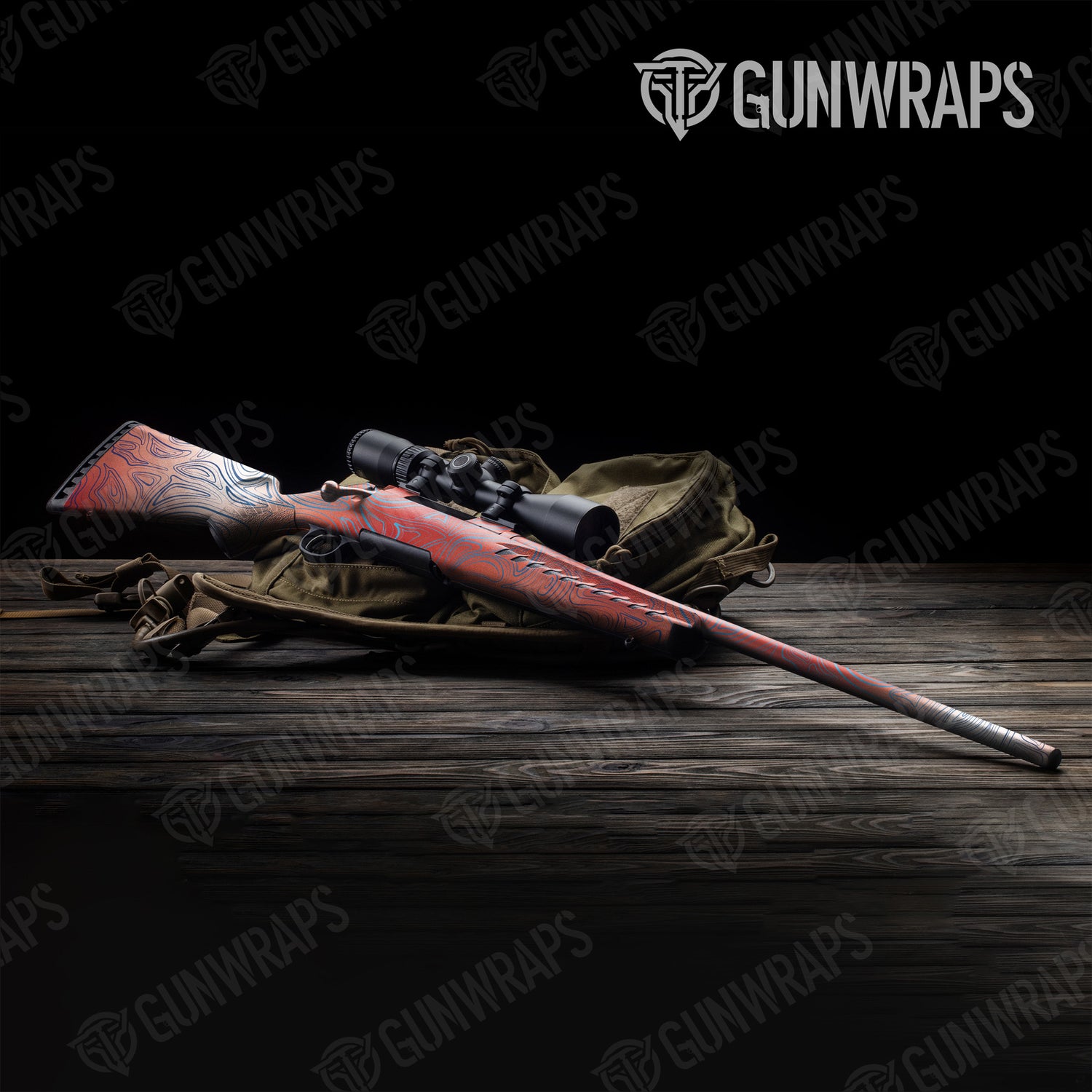 Rifle Damascus Patriot Camo Gun Skin Vinyl Wrap