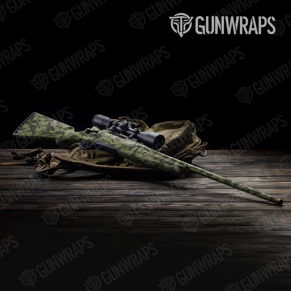 Rifle Erratic Army Green Camo Gun Skin Vinyl Wrap