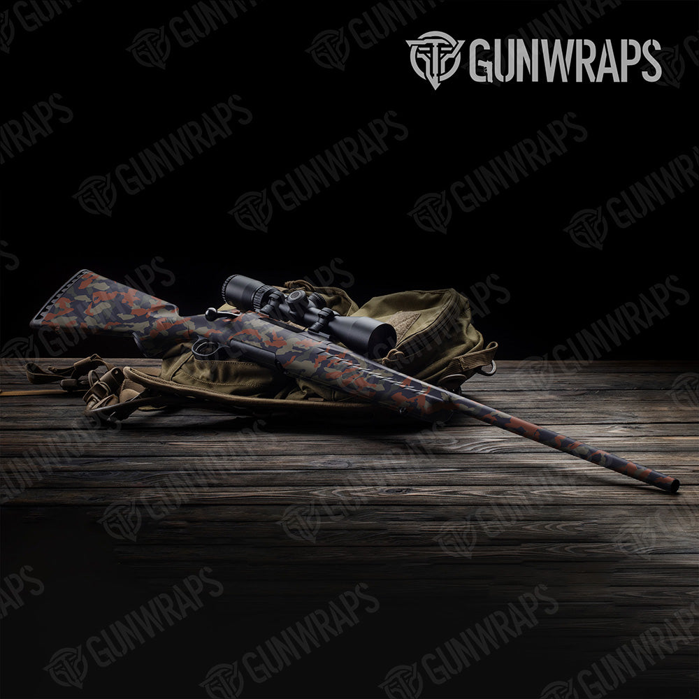 Rifle Erratic Blue Copper Camo Gun Skin Vinyl Wrap