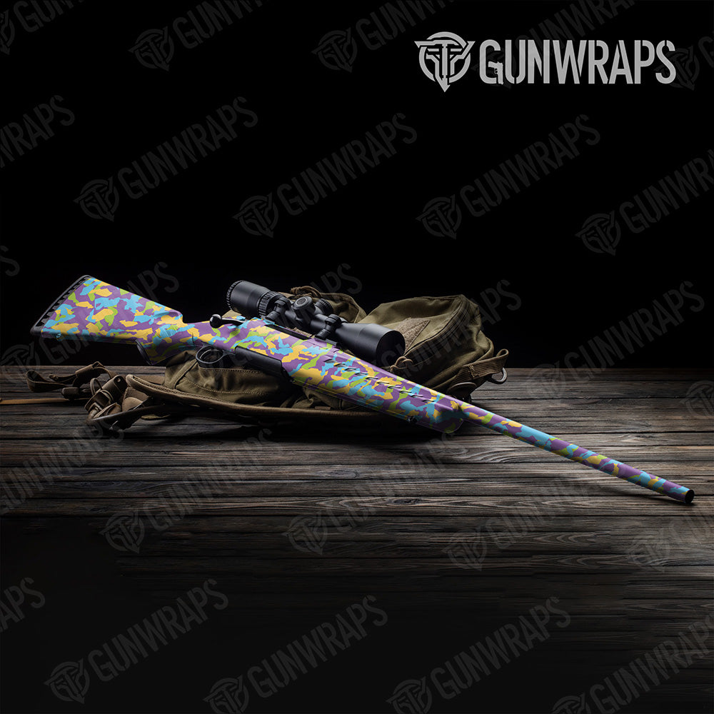 Rifle Erratic Carnival Camo Gun Skin Vinyl Wrap