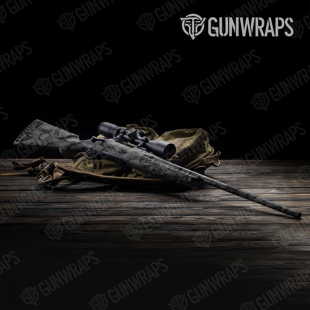 Rifle Erratic Elite Black Camo Gun Skin Vinyl Wrap