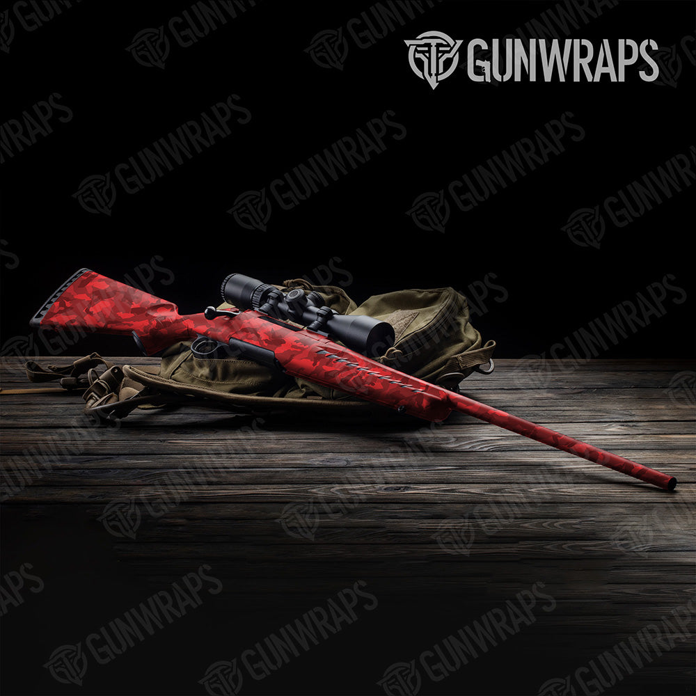 Rifle Erratic Elite Red Camo Gun Skin Vinyl Wrap