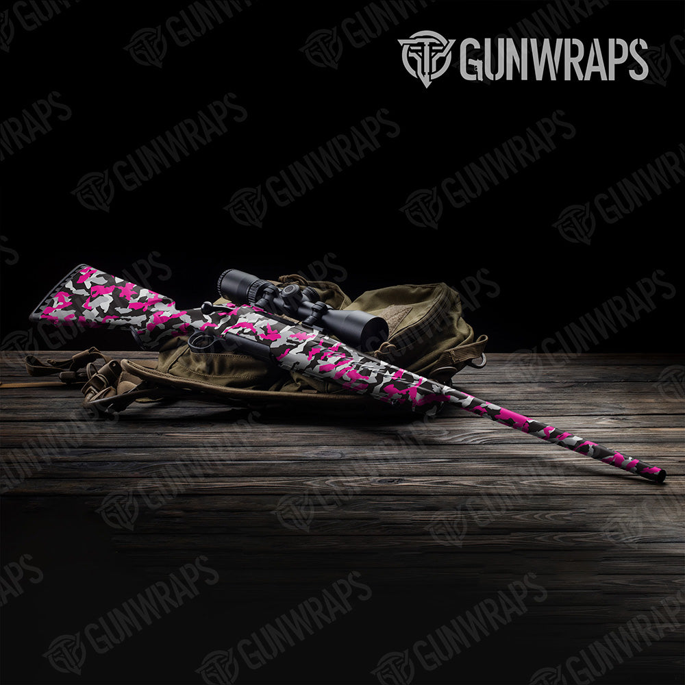 Rifle Erratic Magenta Tiger Camo Gun Skin Vinyl Wrap