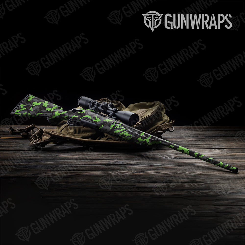 Rifle Erratic Metro Green Camo Gun Skin Vinyl Wrap