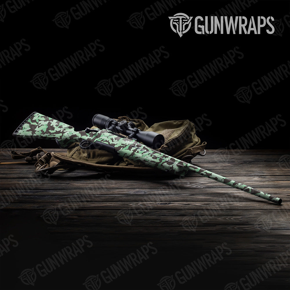 Rifle Erratic Mint Chocolate Chip Camo Gun Skin Vinyl Wrap