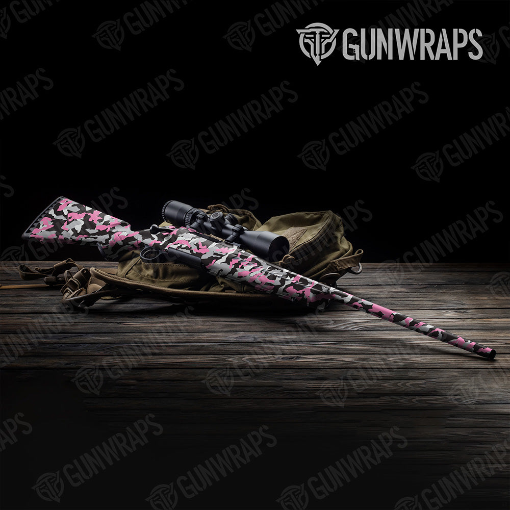 Rifle Erratic Pink Tiger Camo Gun Skin Vinyl Wrap