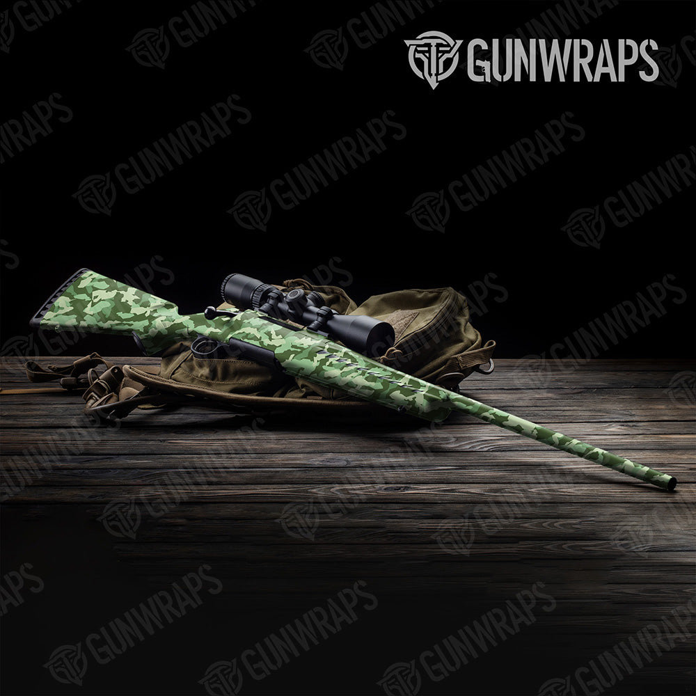 Rifle Erratic Pistachio Camo Gun Skin Vinyl Wrap