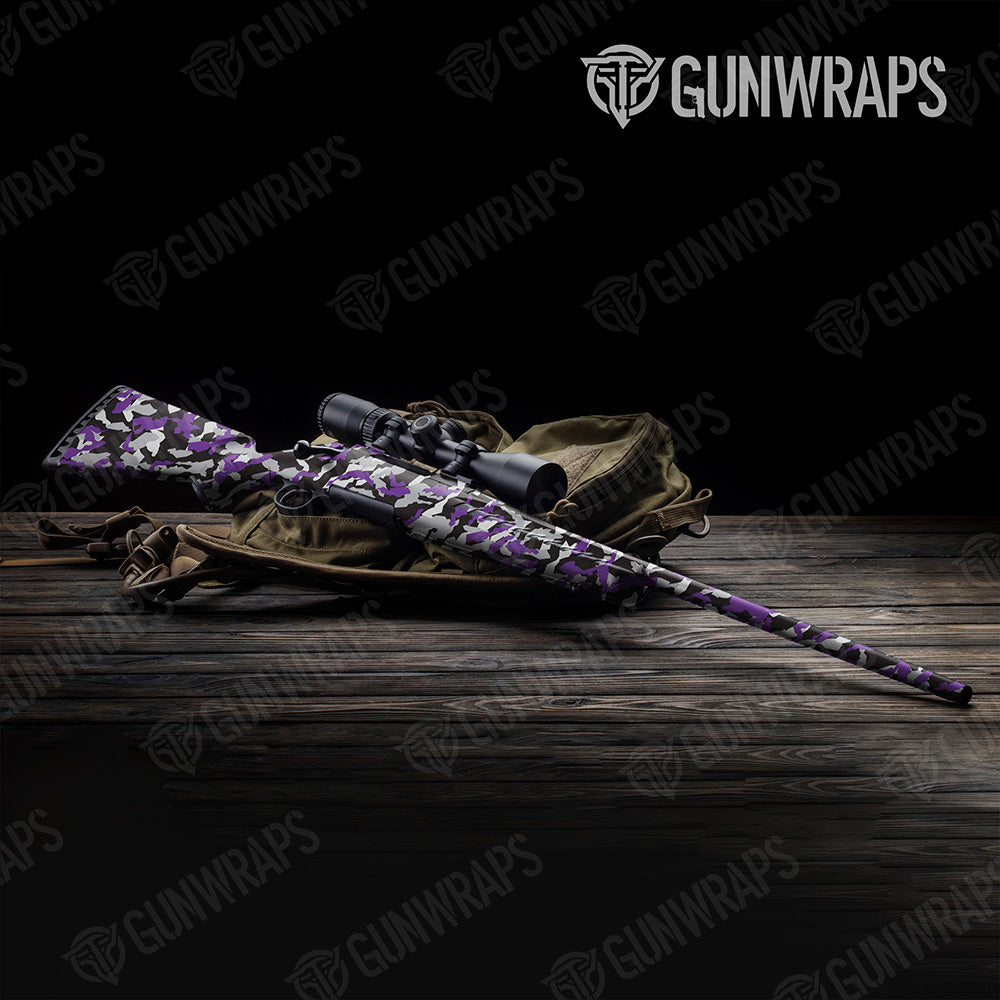 Rifle Erratic Purple Tiger Camo Gun Skin Vinyl Wrap