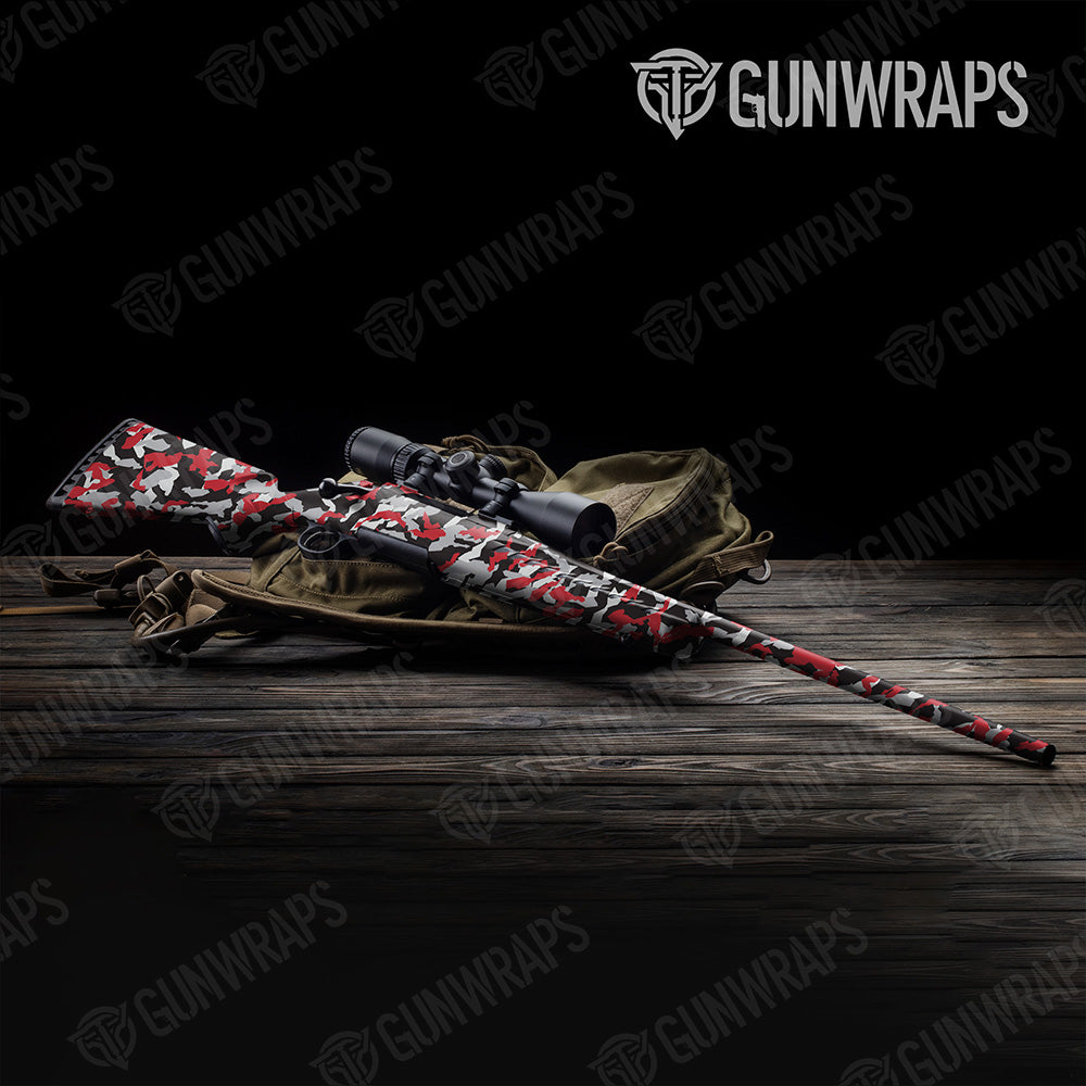 Rifle Erratic Red Tiger Camo Gun Skin Vinyl Wrap