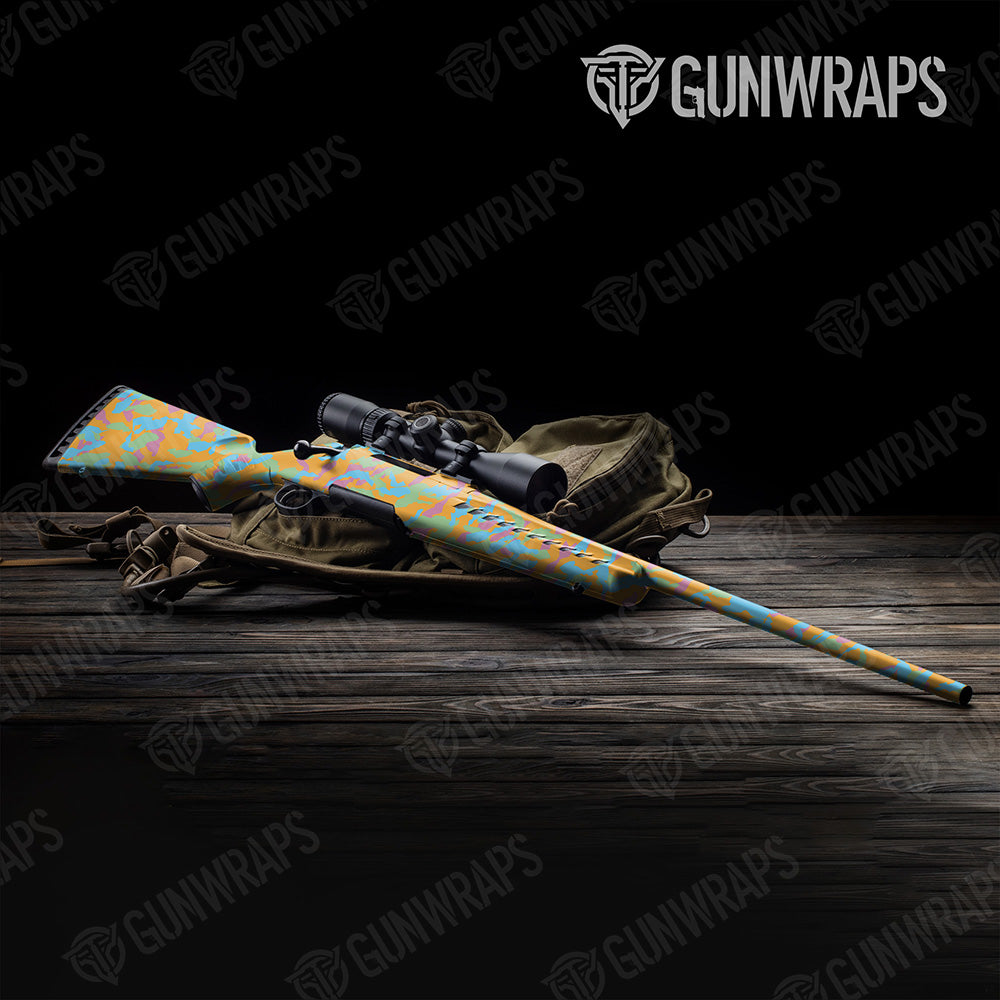 Rifle Erratic Sherbert Camo Gun Skin Vinyl Wrap