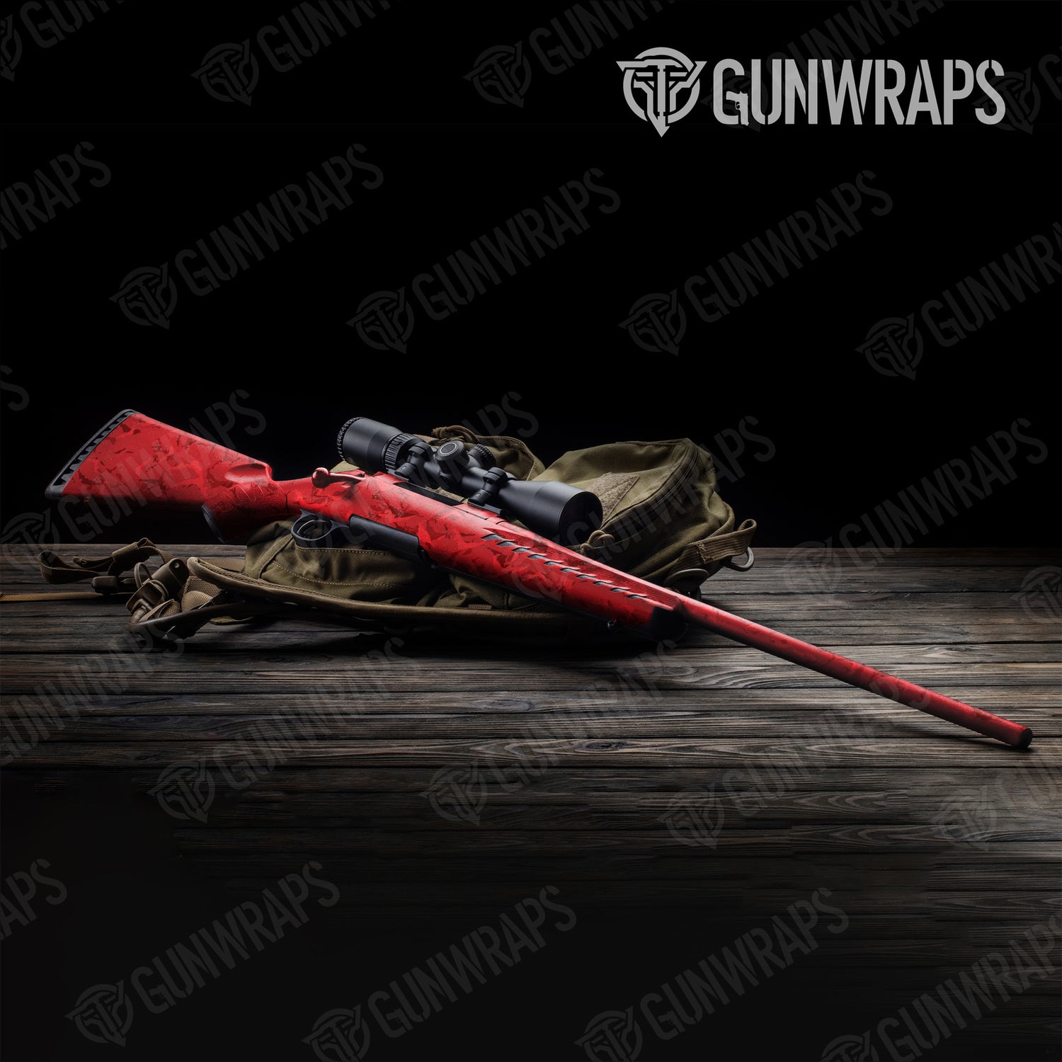 Rifle Battle Storm Elite Red Camo Gun Skin Vinyl Wrap