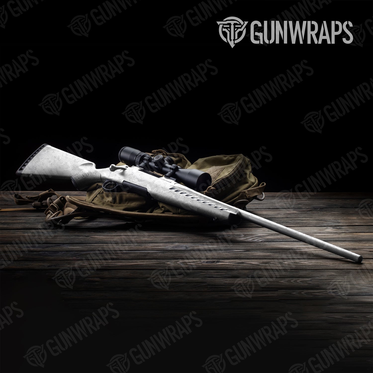 Rifle Battle Storm Elite White Camo Gun Skin Vinyl Wrap