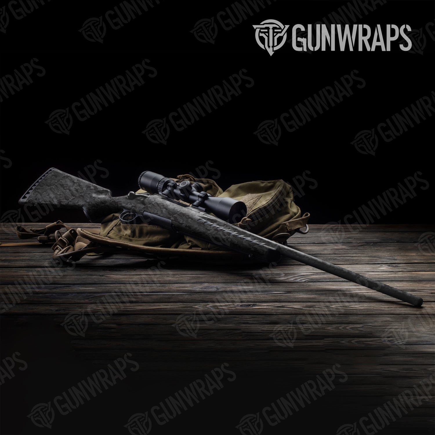 Rifle Classic Elite Black Camo Gun Skin Vinyl Wrap