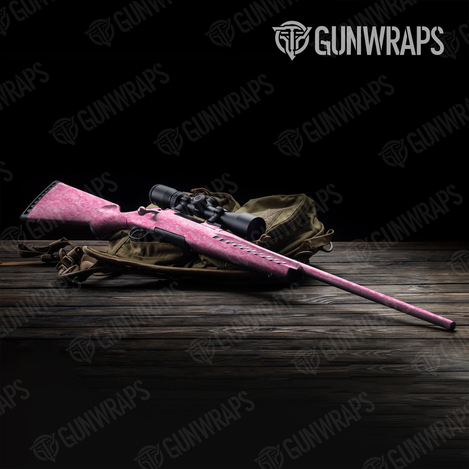 Rifle Classic Elite Pink Camo Gun Skin Vinyl Wrap