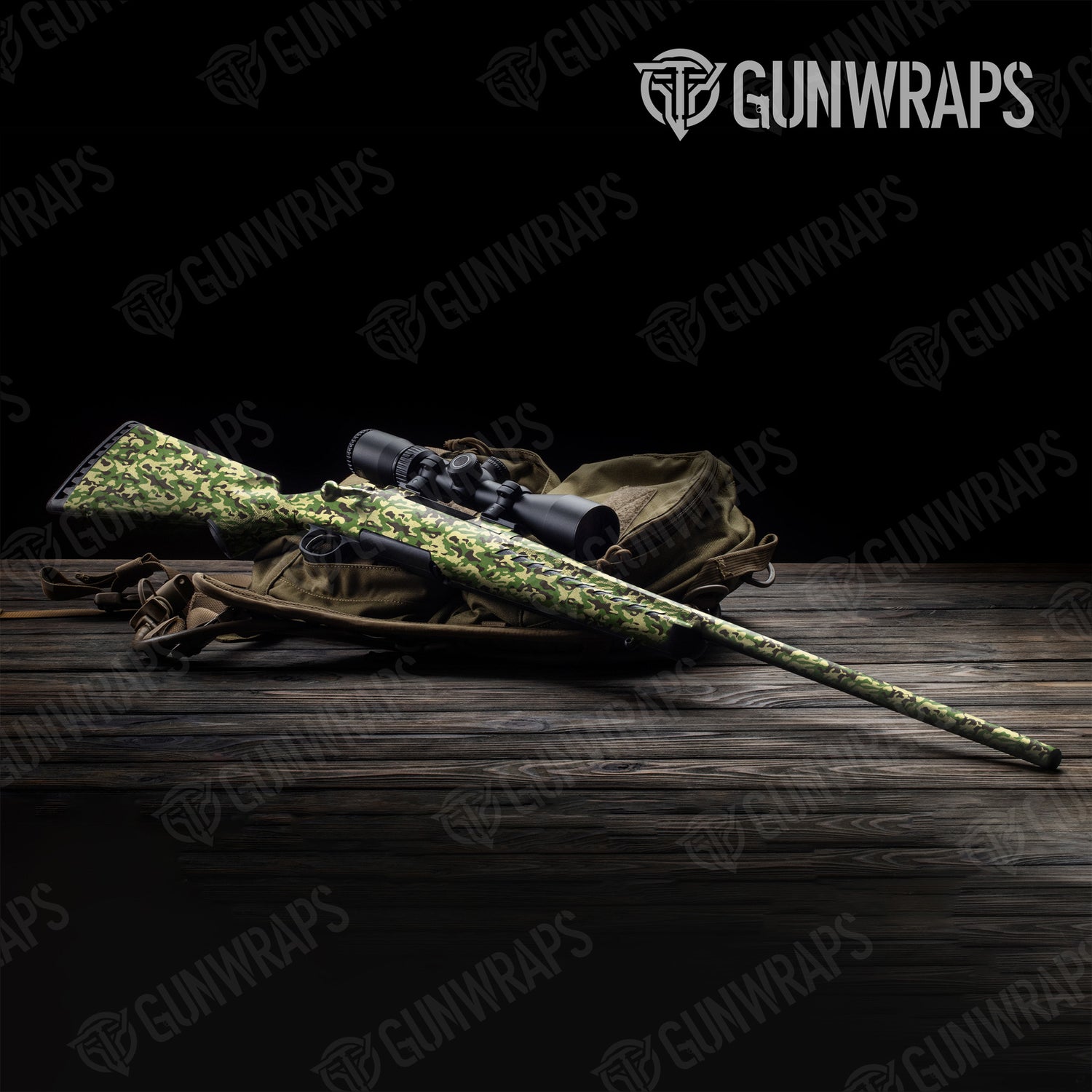 Rifle Classic Jungle Camo Gun Skin Vinyl Wrap