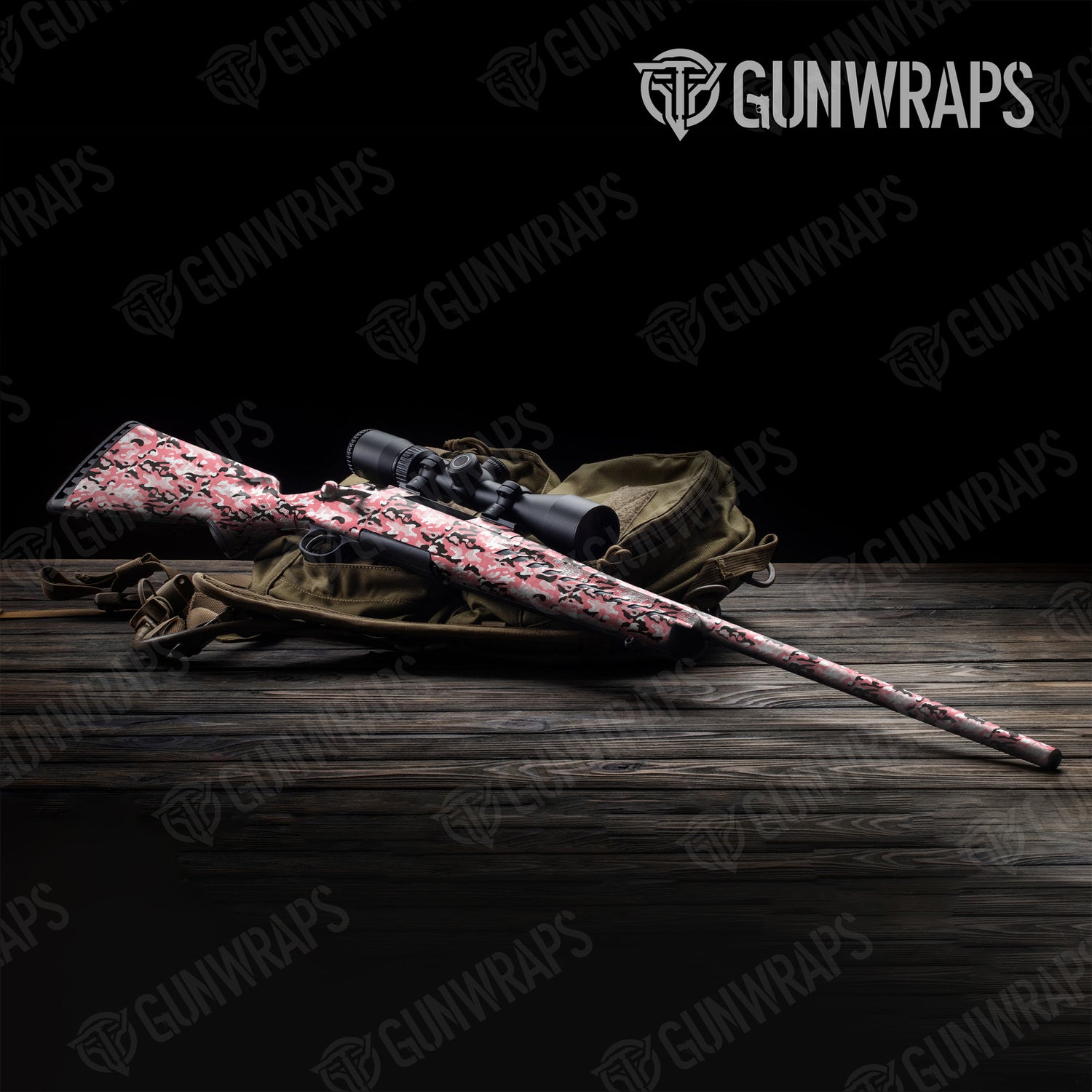 Rifle Classic Pink Camo Gun Skin Vinyl Wrap