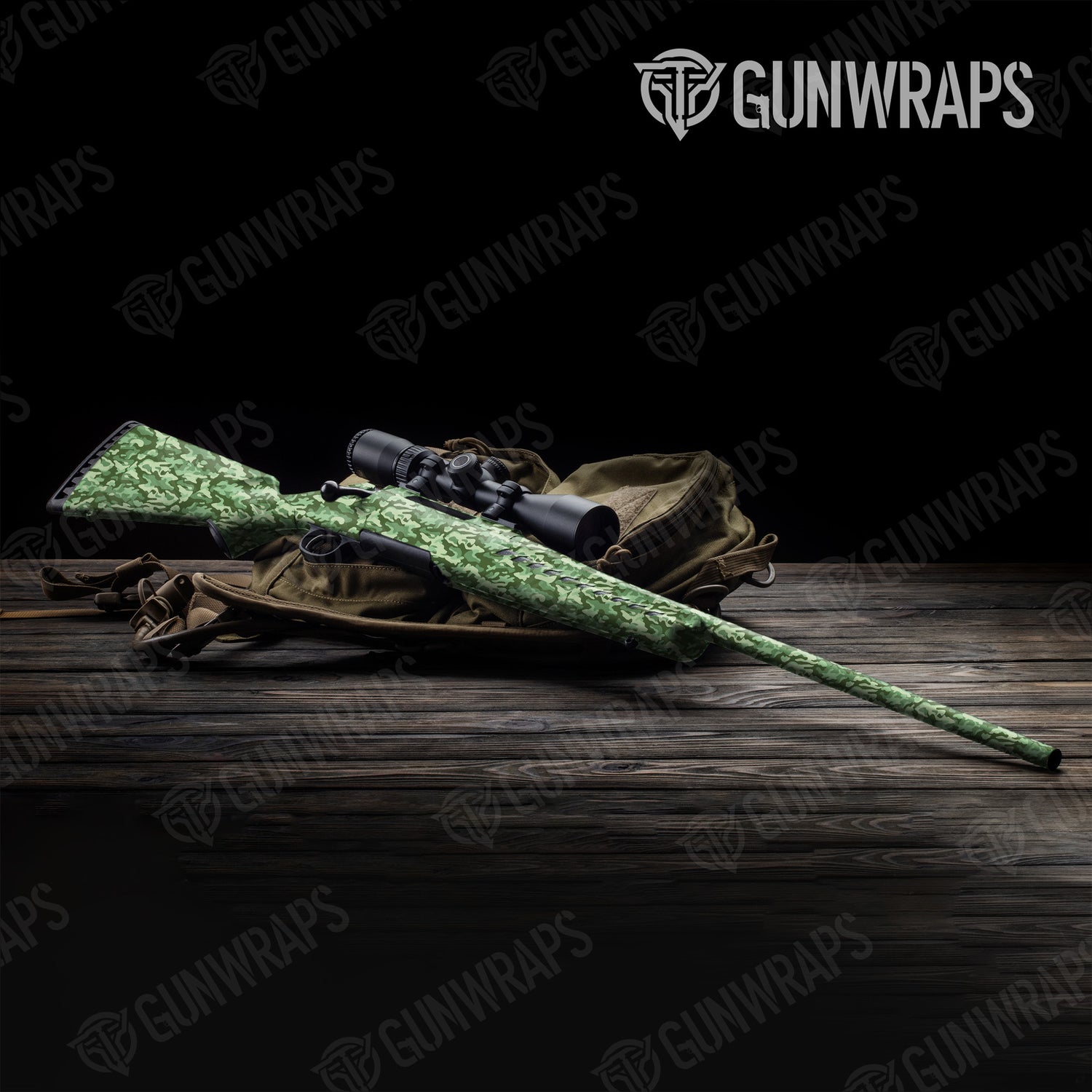 Rifle Classic Pistachio Camo Gun Skin Vinyl Wrap