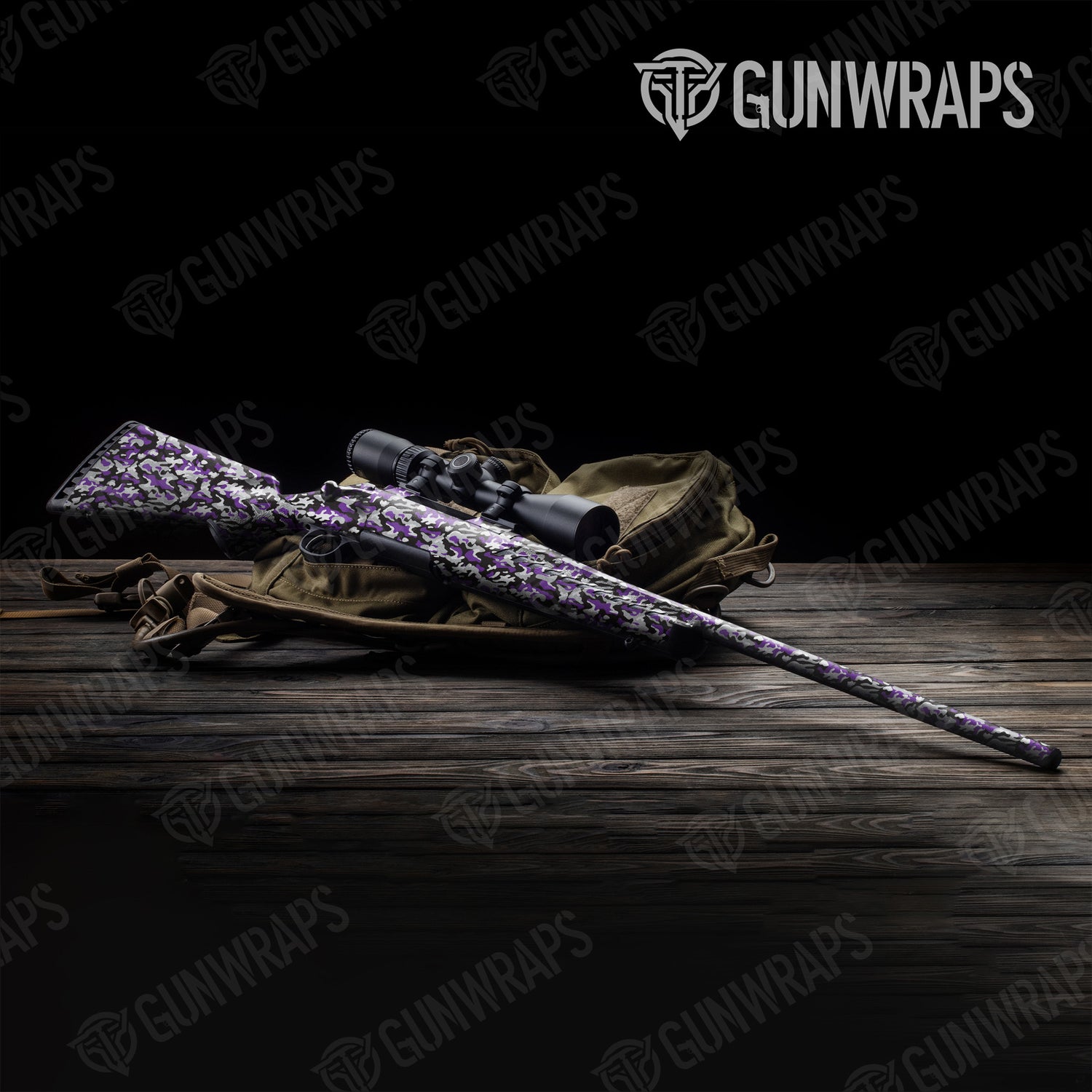 Rifle Classic Purple Tiger Camo Gun Skin Vinyl Wrap