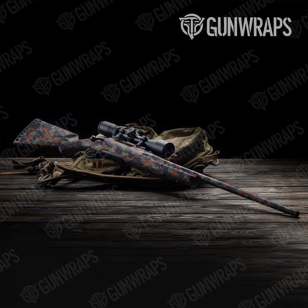 Rifle Cumulus Blue Copper Camo Gun Skin Vinyl Wrap