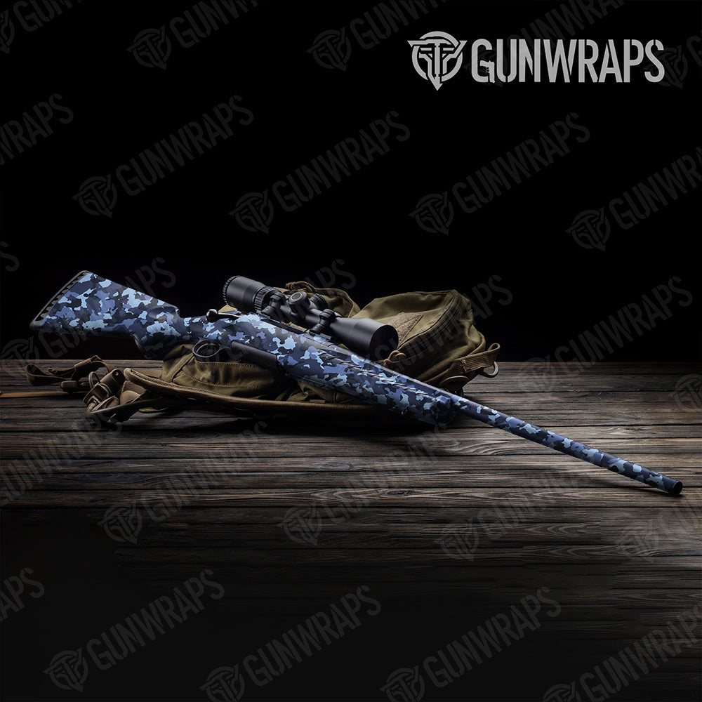 Rifle Cumulus Blue Urban Night Camo Gun Skin Vinyl Wrap