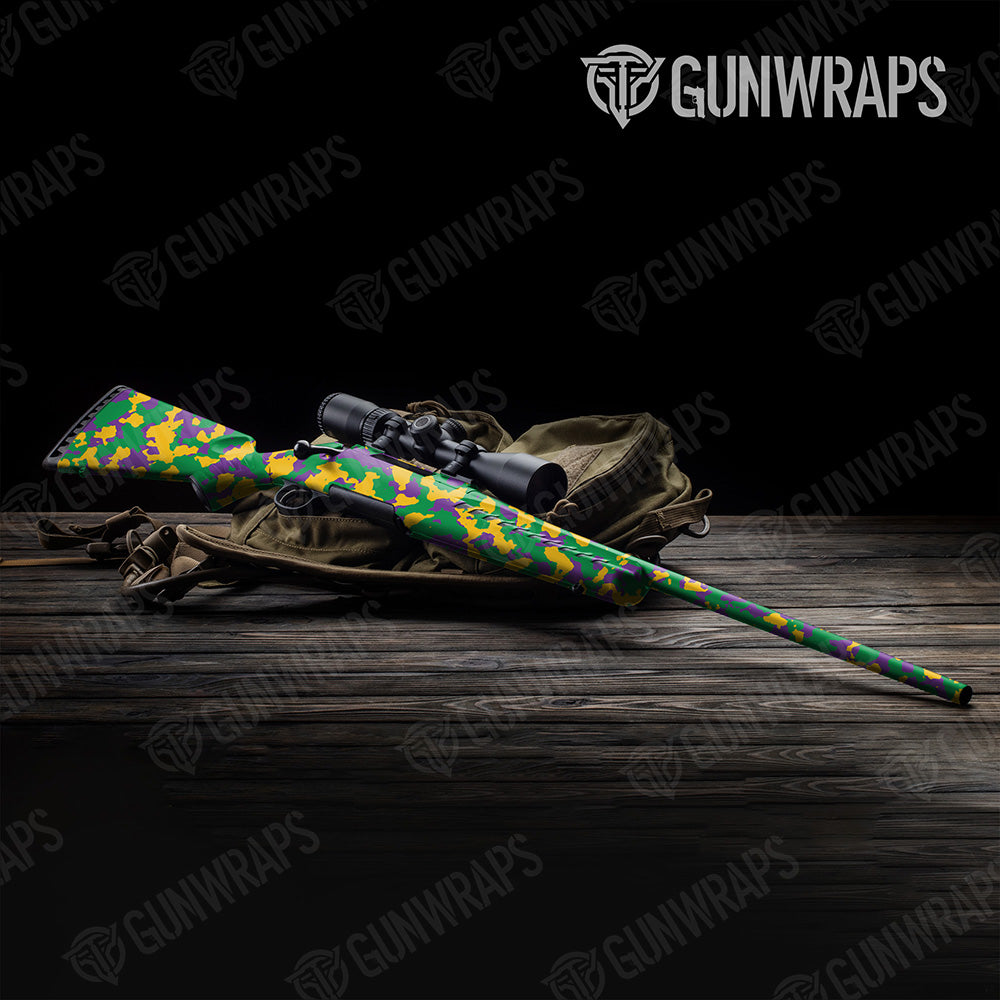 Rifle Cumulus Mardi Gras Camo Gun Skin Vinyl Wrap