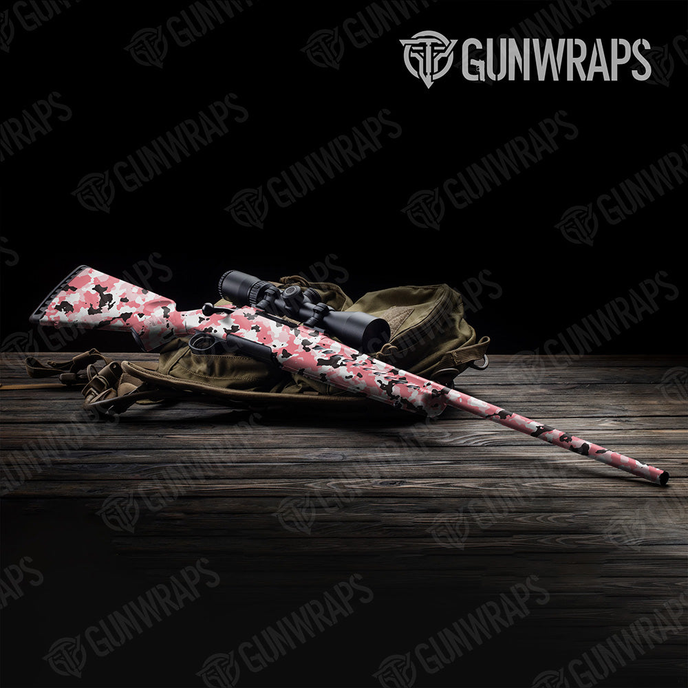 Rifle Cumulus Pink Camo Gun Skin Vinyl Wrap